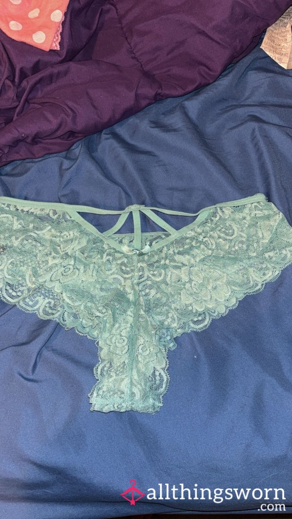 Light Blue Lace Cheeky Panties