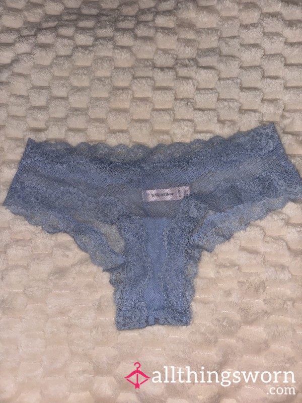 Light Blue Lace Cheeky Panties