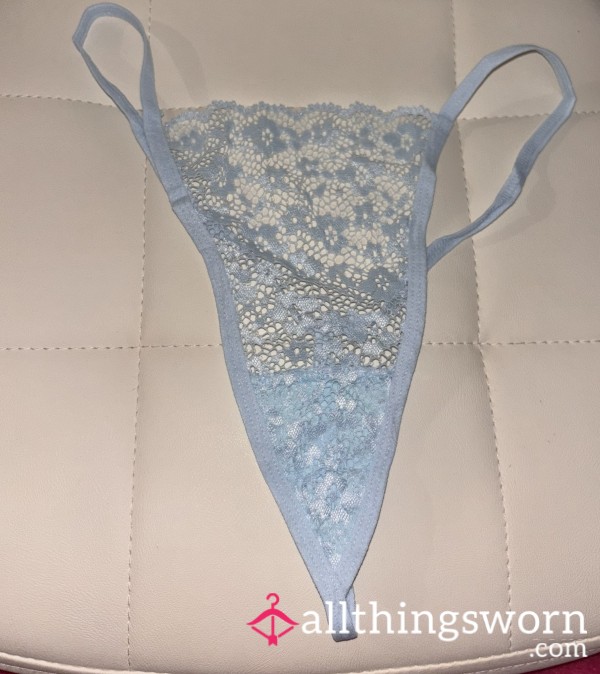 Light Blue Lace G-string