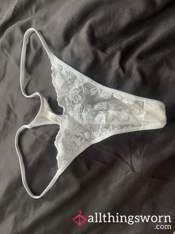 Light Blue Lacy Thongs