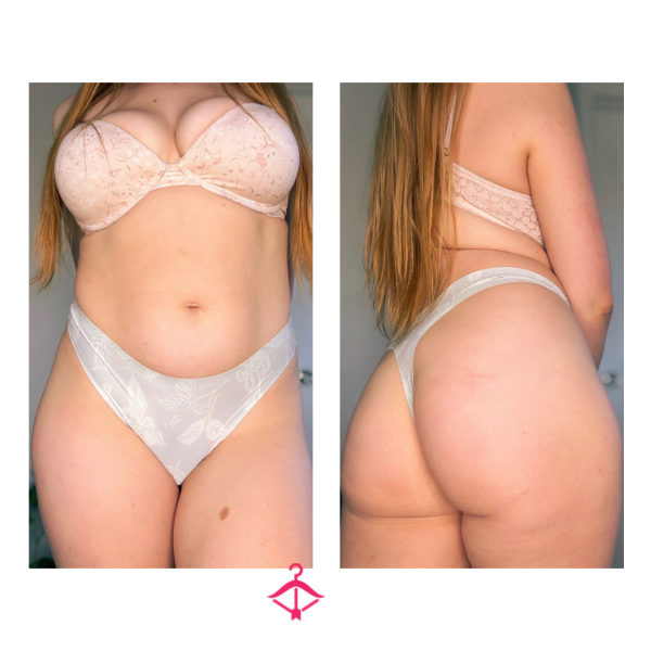 Light Blue Leaf Pattern Thong 🌿