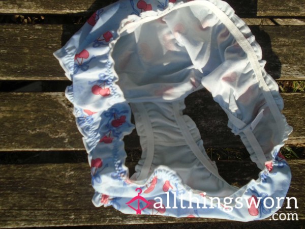 🩵🩵Light Blue  Panties With Cherry Pattern🩵🩵