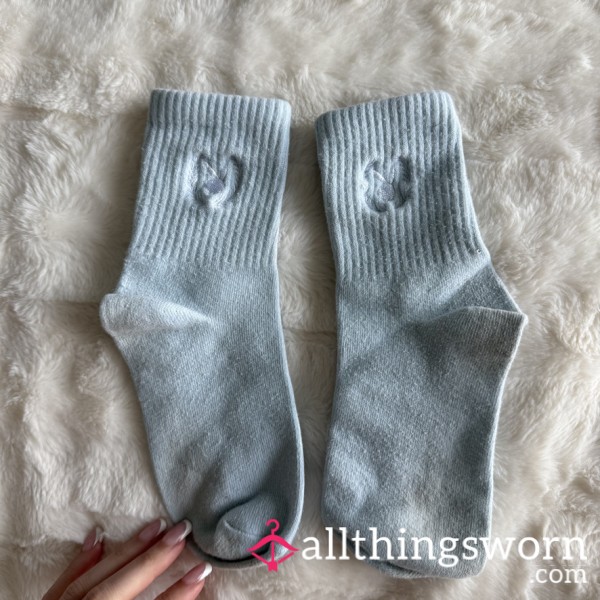 Light Blue Playboy Crew Socks