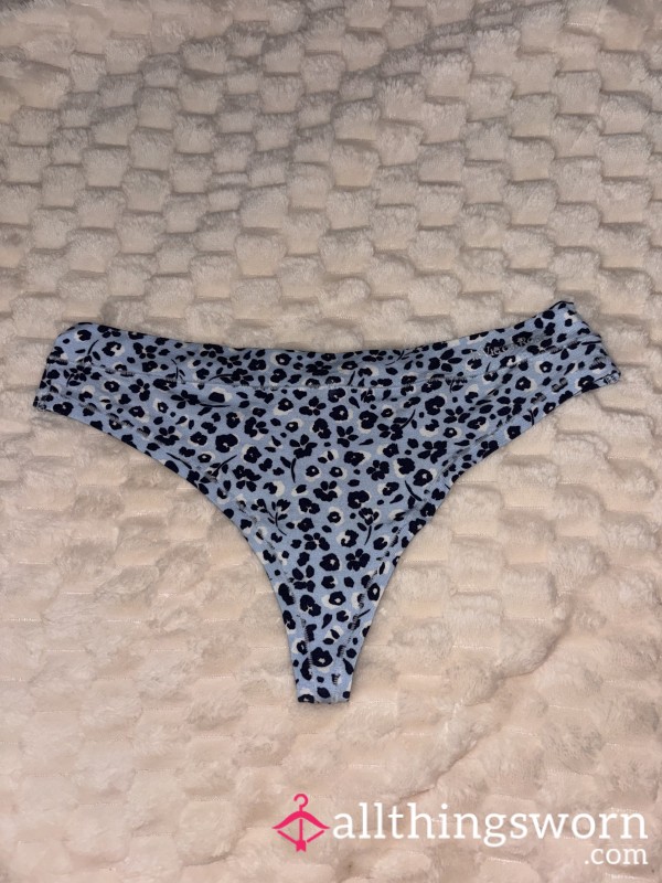 Light Blue Printed Thong