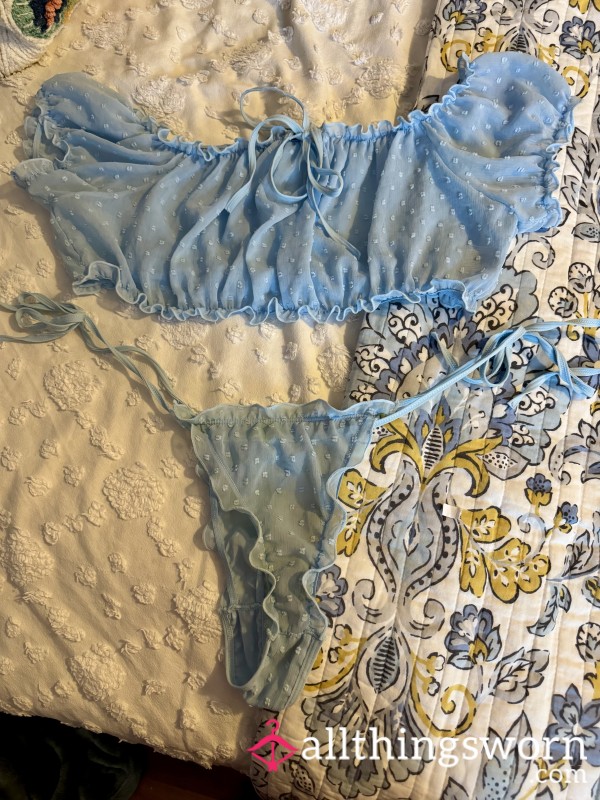 Light Blue Ruffle Set