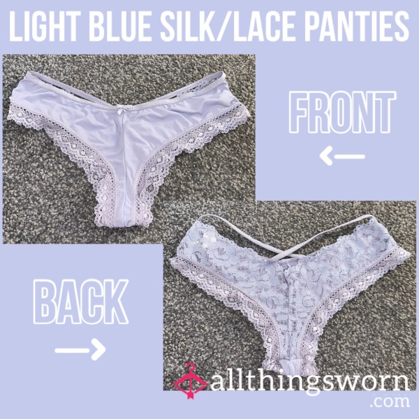 Light Blue Silk/lace Panties✨