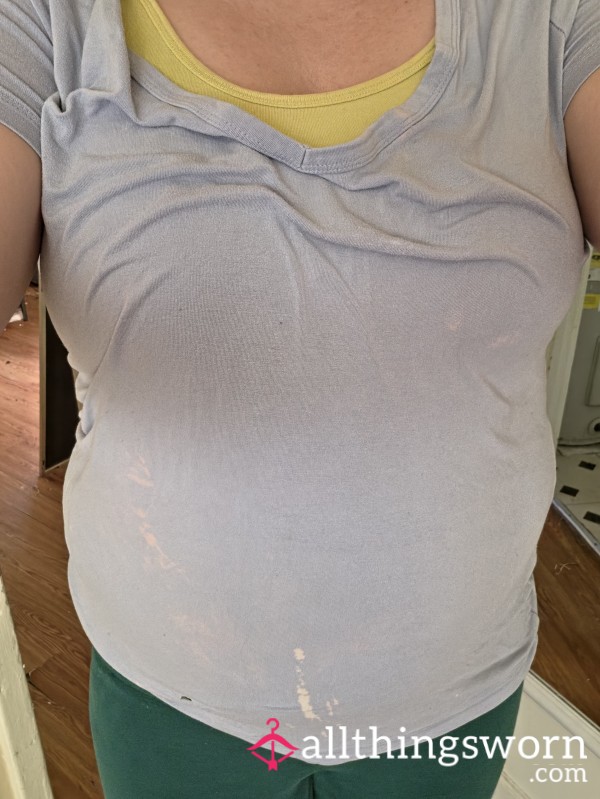 Light Blue T Shirt Heavily Worn Size Extra Large
