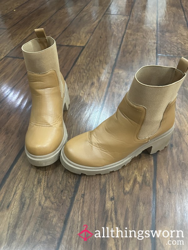 Light Brown Leather Boots