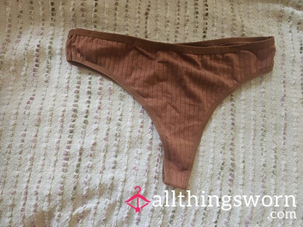 Light Brown Thong Cotton Extra Large