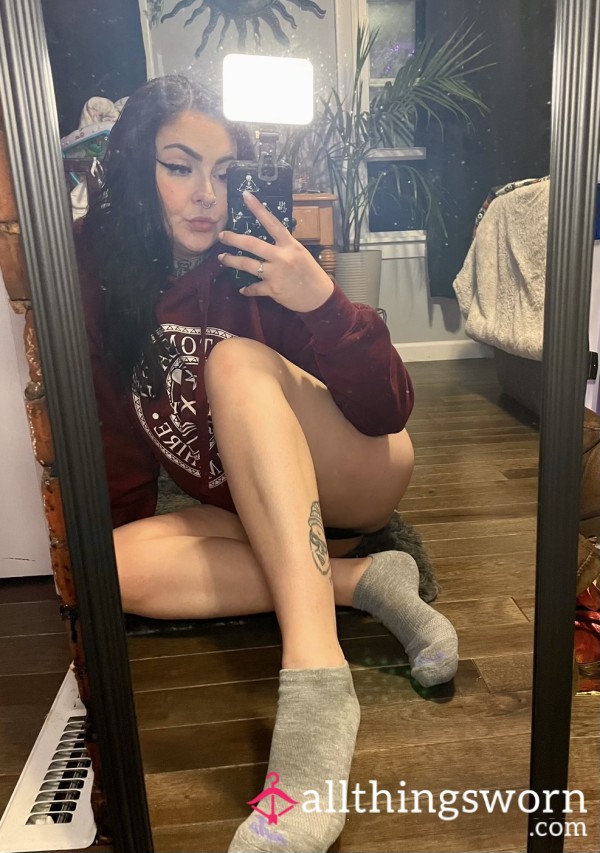 Light Gray Athletic Ankle Socks