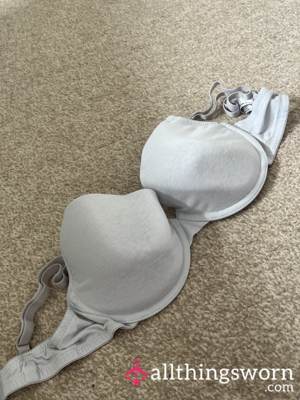Light Grey-blue Old Worn Down Bra