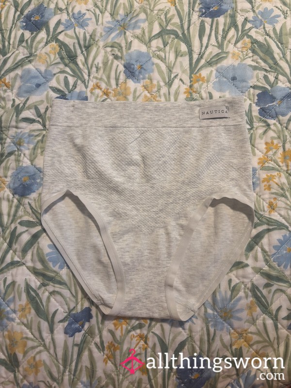 Light Grey High-waisted Full-back Panties
