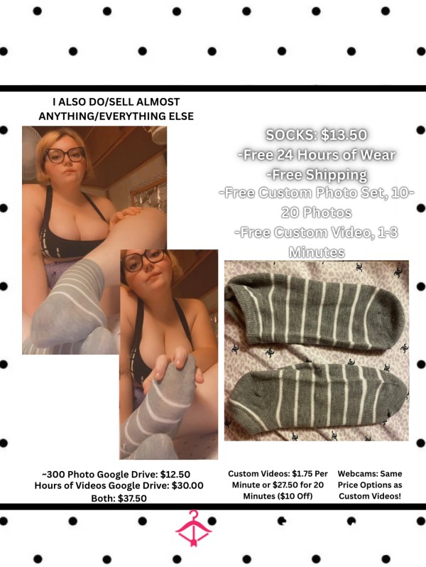 Light Grey Socks With White Stripes