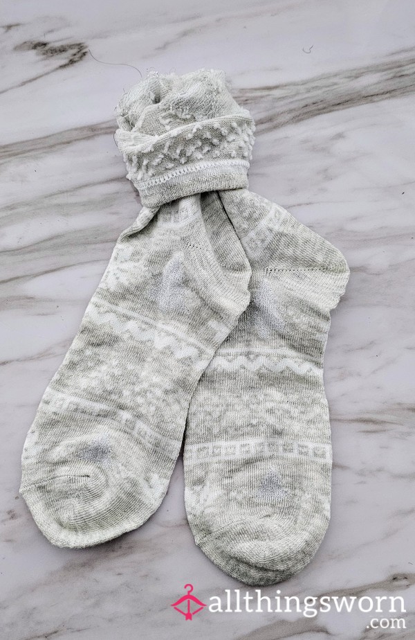 Light Grey Thin Long Socks.