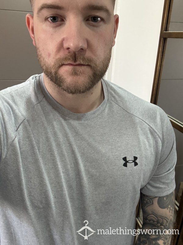 Light Grey Under Armour Tech Gym Tee