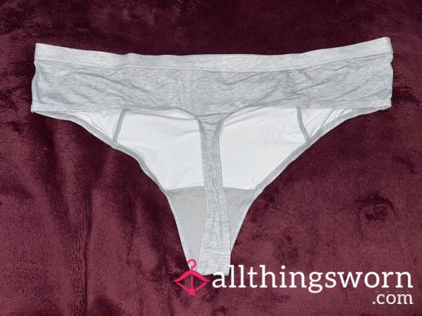 ~LIGHT HEATHER GREY SUPER SOFT THONG~