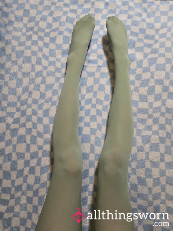 Light Pastel Green Pantyhose Tights