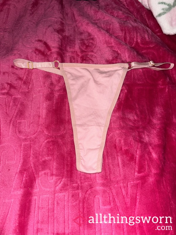 Light Pink Adjustable Cotton Thong