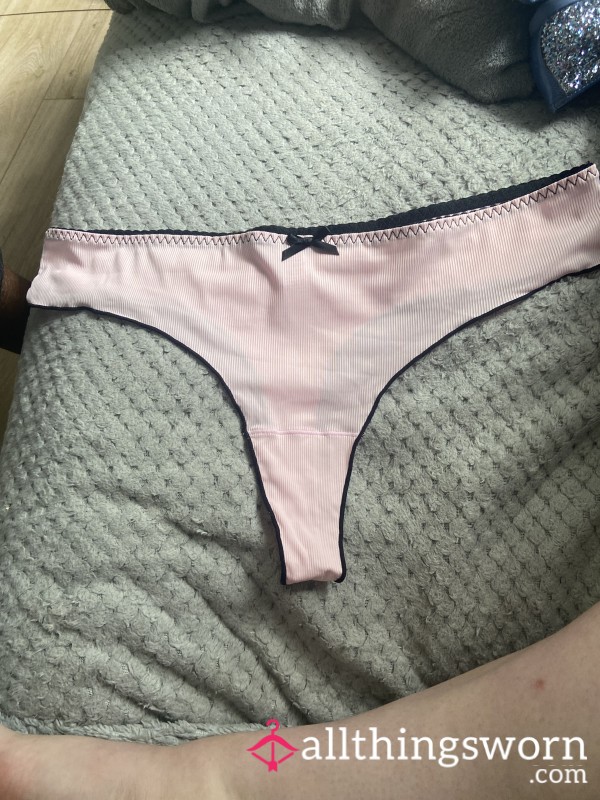 Light Pink Cotton Thong