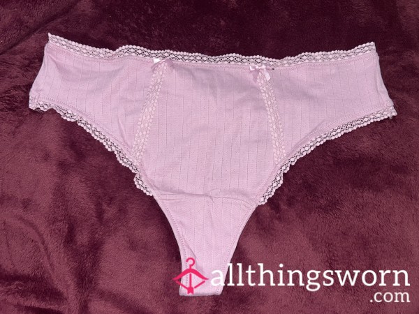 ~LIGHT PINK CUTE RUFFLE THONG~