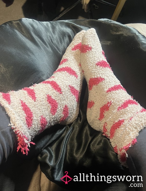 Light Pink Dirty Fluffy Socks - 24hrs