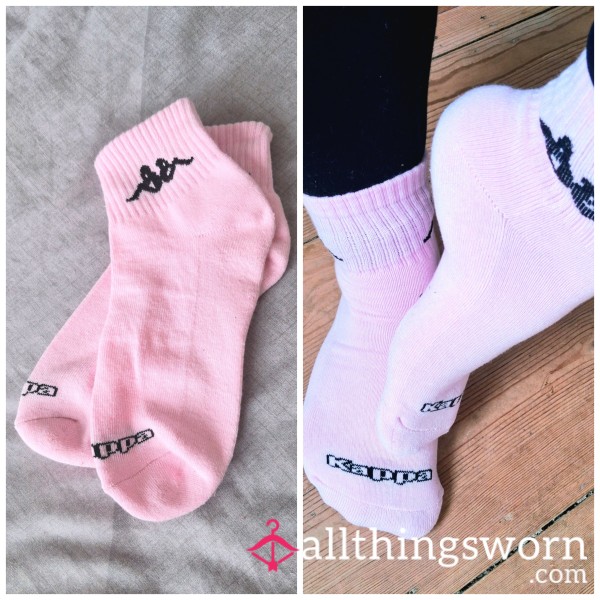 Light Pink Kappa Thick Cotton Crew Socks 🩷