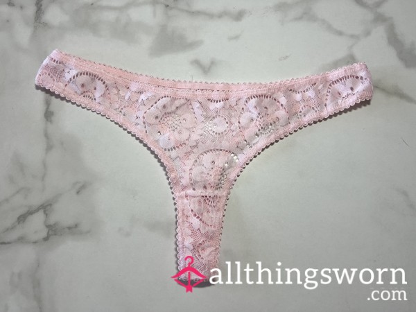 Light Pink Lace Thong