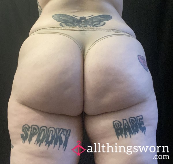 Light Pink Lace Trim Thong