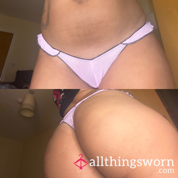 Light Pink Mesh Thong VS