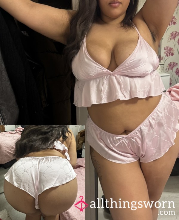 Light Pink Satin Sleepwear Set