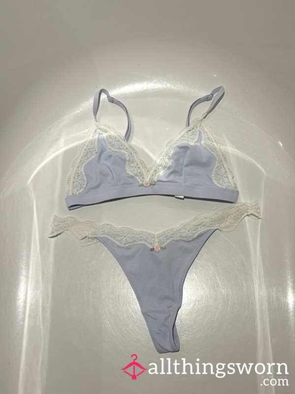 Light Purple Thong And Bralette Set 💜