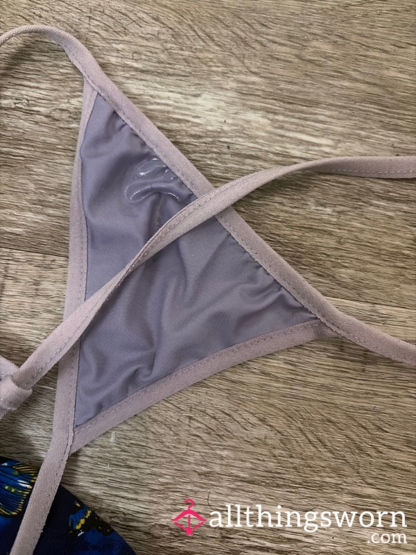 Light Purple Thong – Soft, Minimal,  Worn 💜