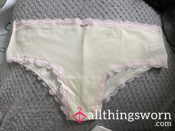 Light Yellow And Pink Frilled, Soft Panties