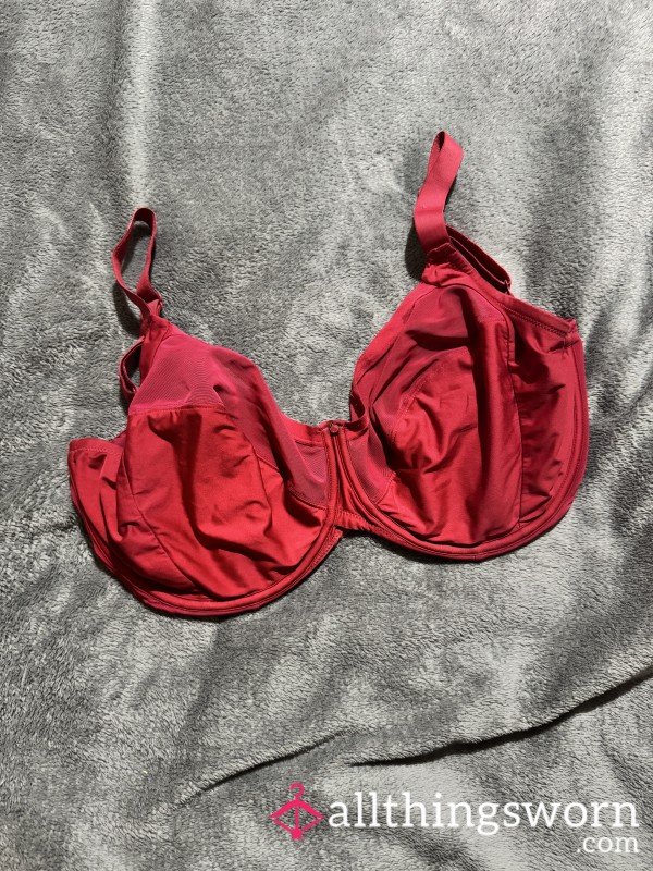 Lightly Worn 32J Red Bra