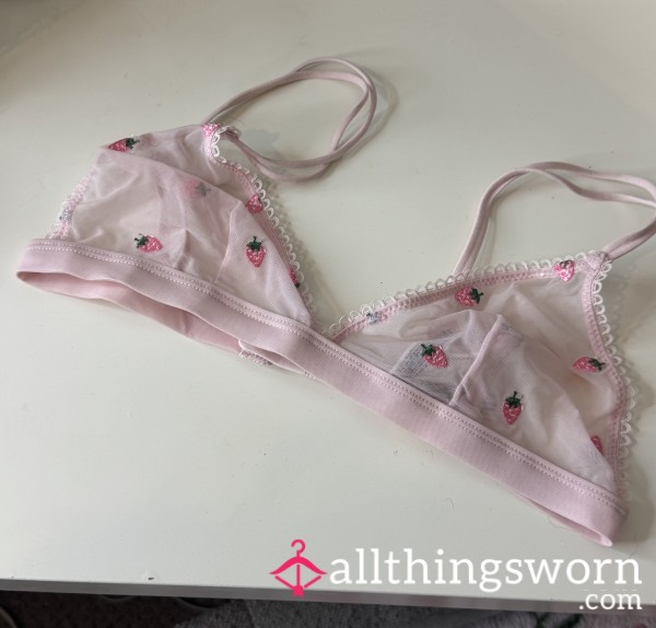Lil Mesh Worn Pink Strawberry Bra