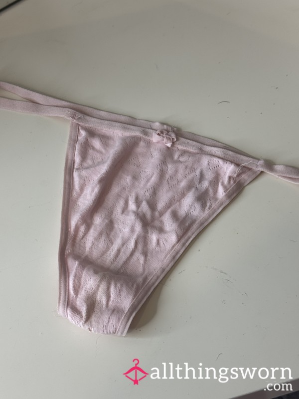 Lil Pink Cotton Heart Gstring