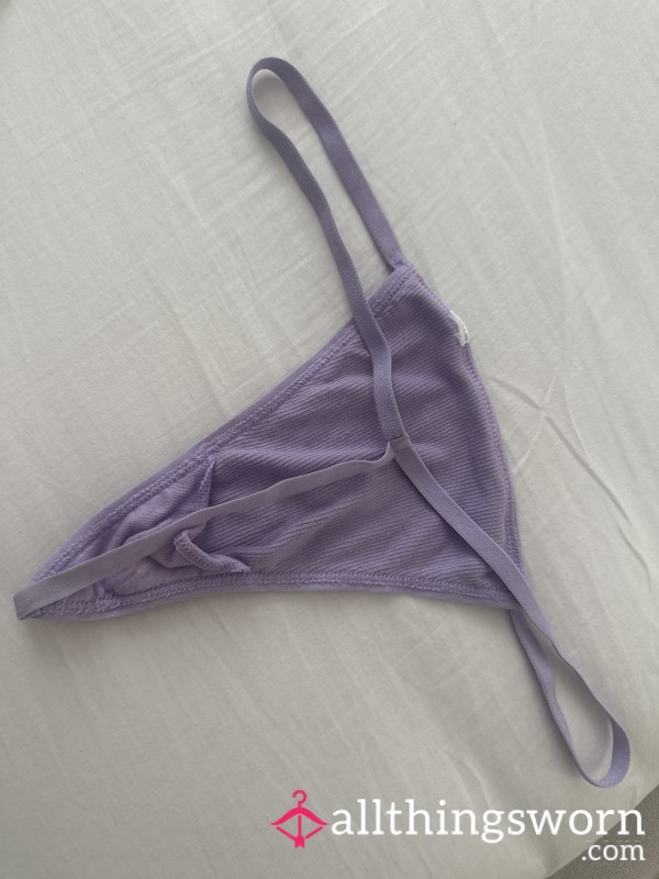 Lilac Cotton G String