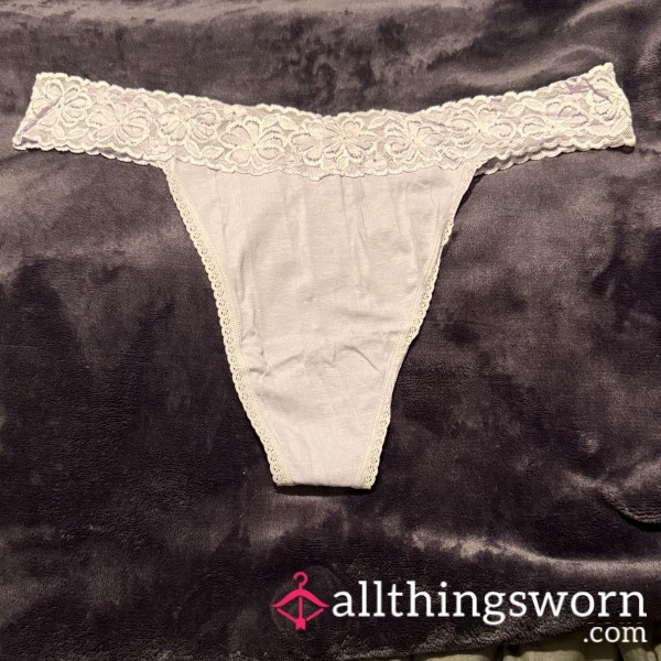 Lilac Cotton Thong