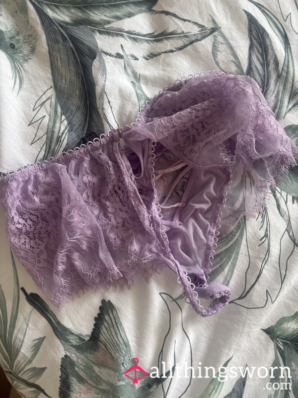 Lilac Lace Thong