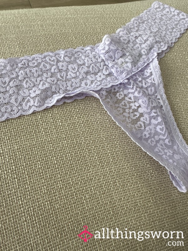 Lilac Lace Used Thong