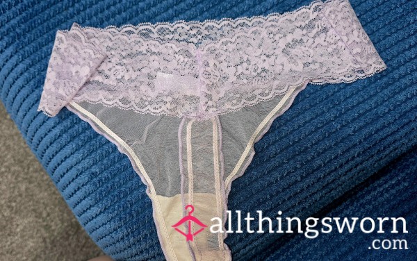 Lilac Laced Thong