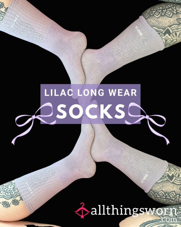 Lilac Thick Calf Socks – One Week Wear Included 💜🧦 (Delivery Included)