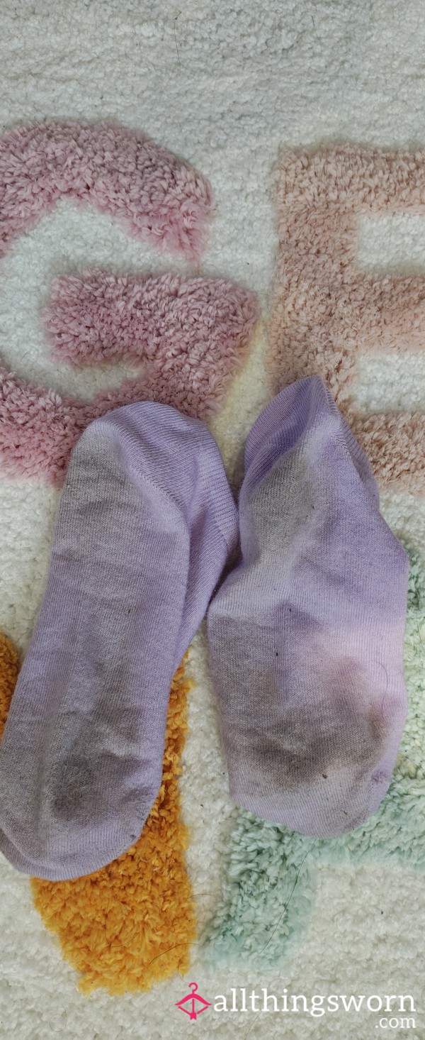 Lilac Trainer Socks