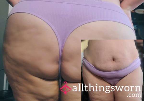 💜 Lilac🪻Plus Size Thong🤍 Silky Feel, Proof Of Wear And Free Shipping!🇨🇦💜