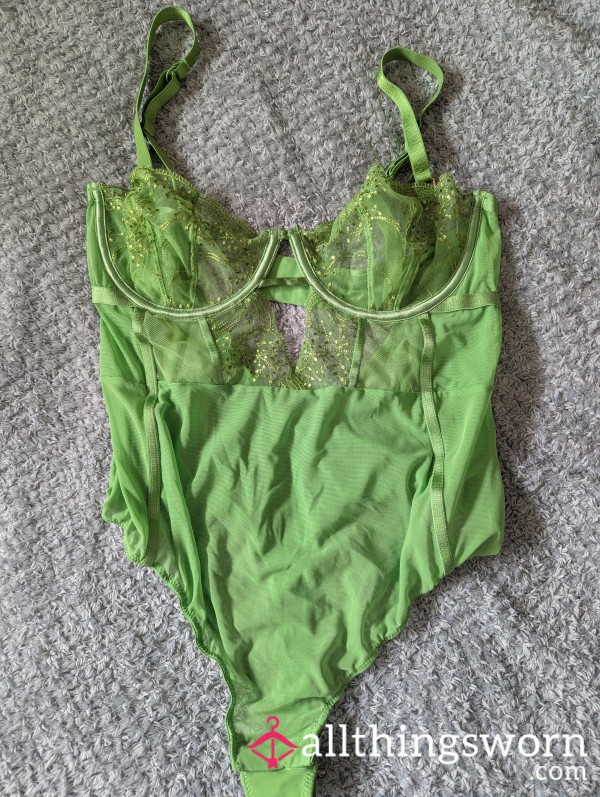 🍋‍🟩Lime Green Lace Teddy 💋
