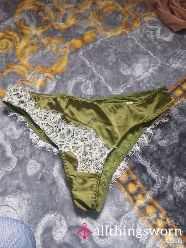 Lime Green Satin Panties
