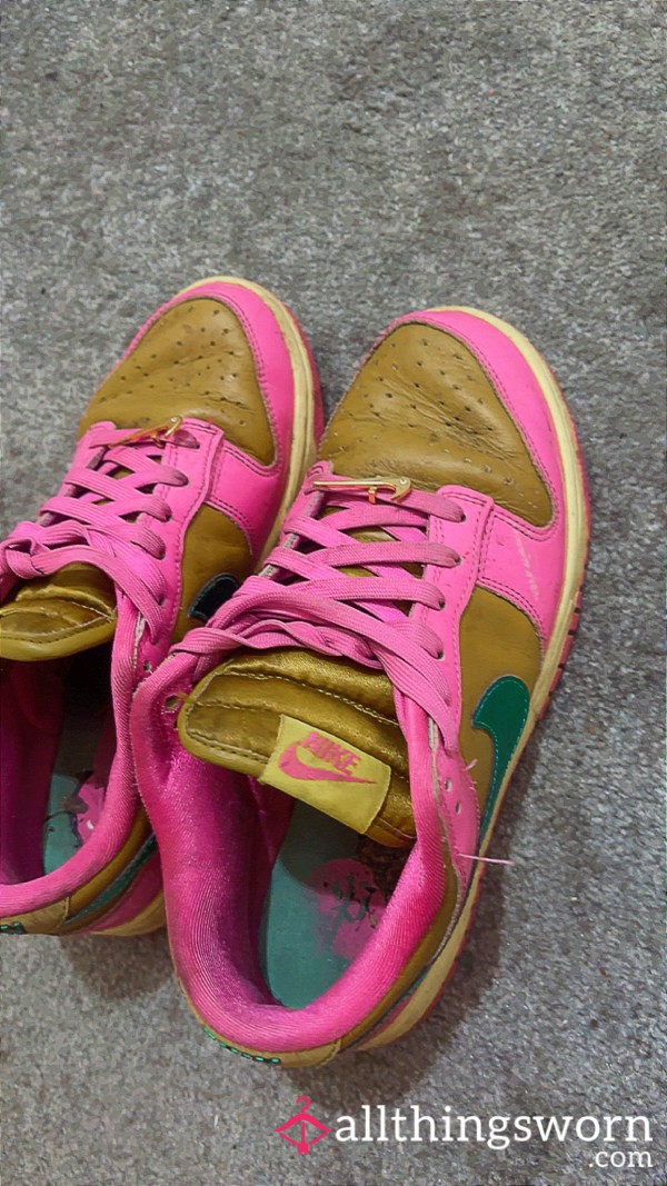 Limited Edition Patent Pink Dunks Very Worn Very Scented Filthy Dirty And Full Of My S**y Energy