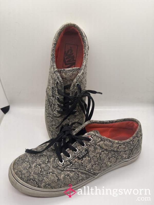 Limited Edition White Vans With Pink Sole