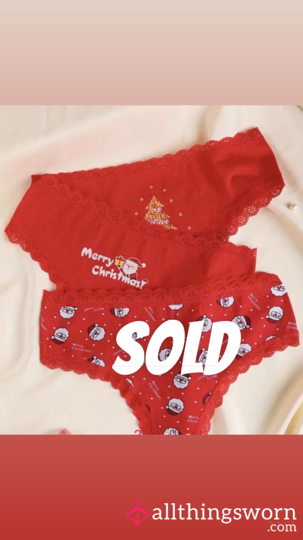 LIMITED STOCK!! 3 Pairs CHRISTMAS PANTIES AVAILABLE! Book Your Pair Today For CHRISTMAS MONTH- May Get More In If Demand Is High Enough!😈
