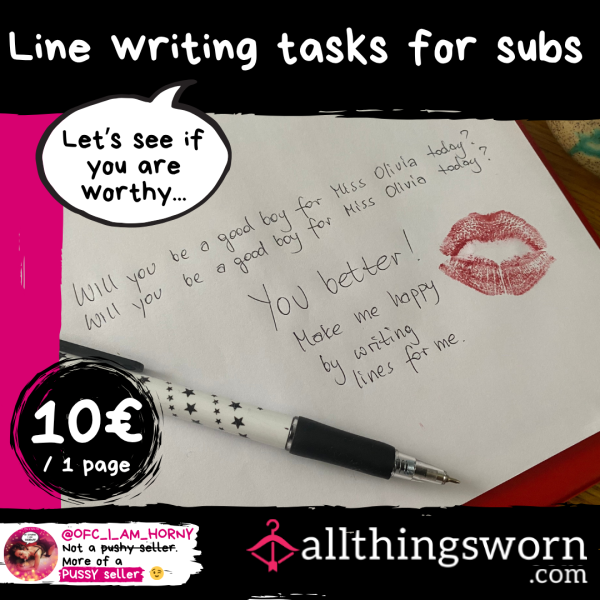 🤑 Line Writing For Horny Goddess Olivia